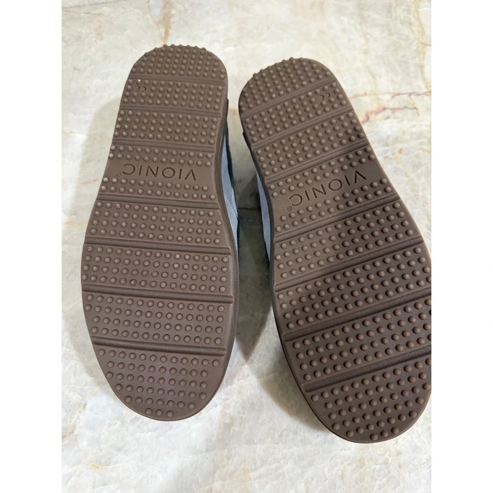 Vionic Gustavo Men's Charcoal Suede Slippers Loafers Size 10 NWOB